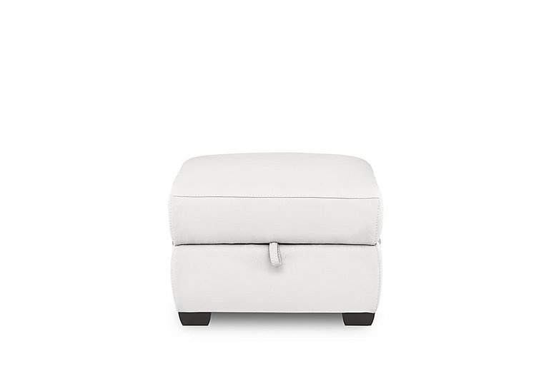 Brescia BV Leather Storage Footstool - BV Star White