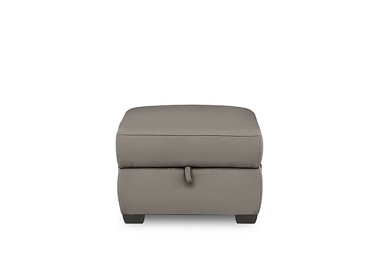 Brescia Leather Storage Footstool - Elephant