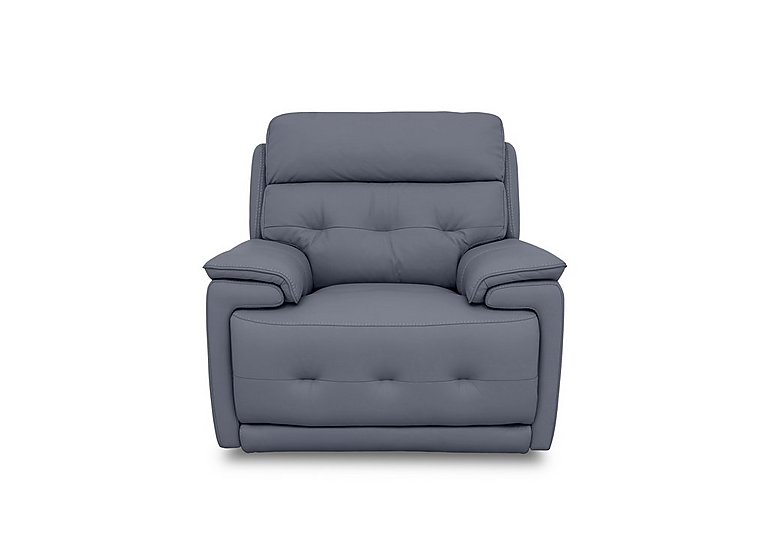 Brescia BV Leather Power Recliner Chair with Power Headrest - BV Ocean Blue