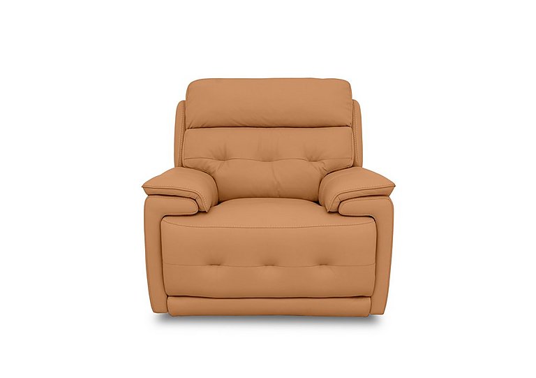 Brescia NC Leather Power Recliner Chair with Power Headrest - NC Honey Yellow