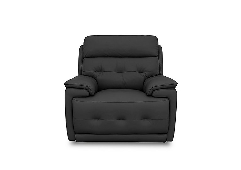 Brescia NC Leather Power Recliner Chair with Power Headrest - Black