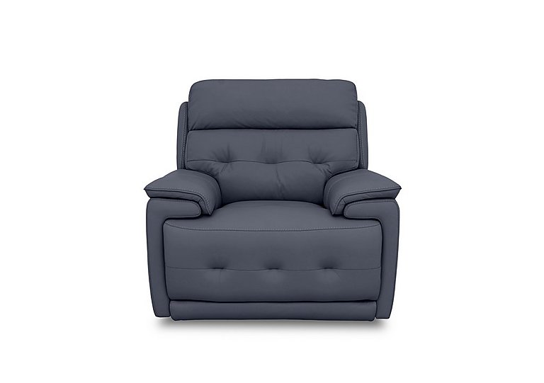 Brescia NC Leather Power Recliner Chair with Power Headrest - NC Ocean Blue