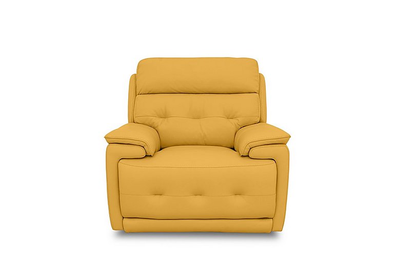 Brescia NC Leather Power Recliner Chair with Power Headrest - Sunflower