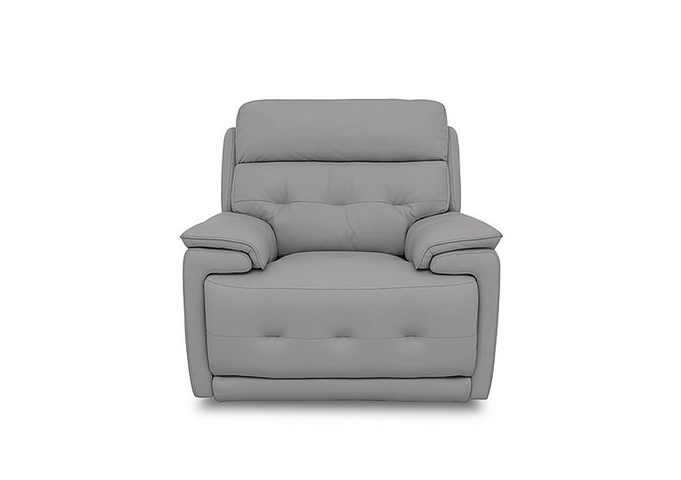 Brescia NC Leather Power Recliner Chair with Power Headrest - Sleet