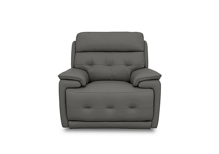 Brescia NC Leather Power Recliner Chair with Power Headrest - Charcoal Grey