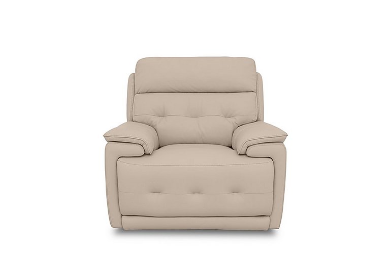 Brescia NC Leather Power Recliner Chair with Power Headrest - NC Pebble