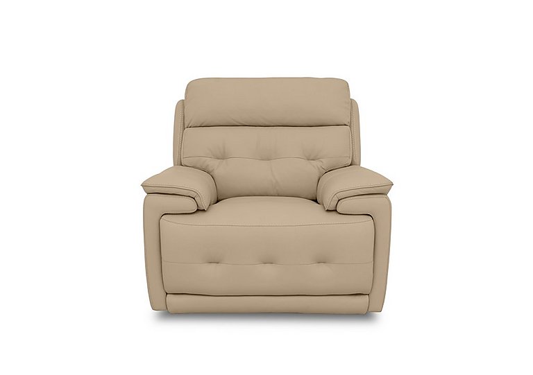 Brescia Leather Power Recliner Chair with Power Headrest - Nude