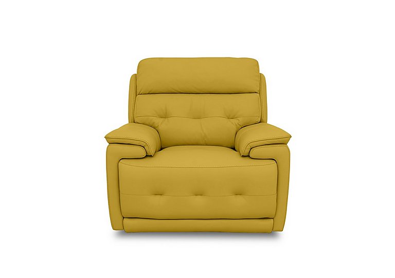 Brescia Leather Power Recliner Chair with Power Headrest - Yellow