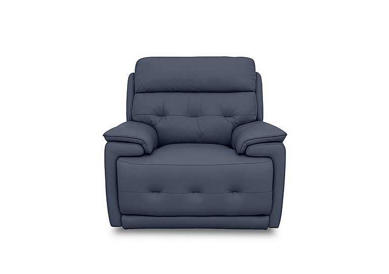 Brescia Leather Power Recliner Chair with Power Headrest - Ocean