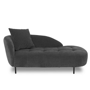 Bridgerton Fabric Chaise Longue  Anthracite | Bed Sava
