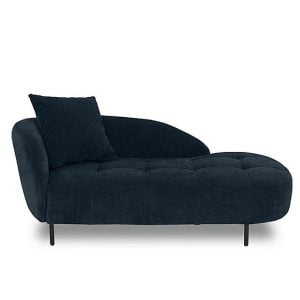 Bridgerton Fabric Chaise Longue  R304 Navy Blue | Bed Sava