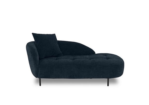 Bridgerton Fabric Chaise Longue  R304 Navy Blue | Bed Sava