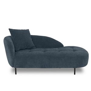 Bridgerton Fabric Chaise Longue  Silverish Blue | Bed Sava