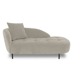 Bridgerton Fabric Chaise Longue  R32 Light Khaki | Bed Sava