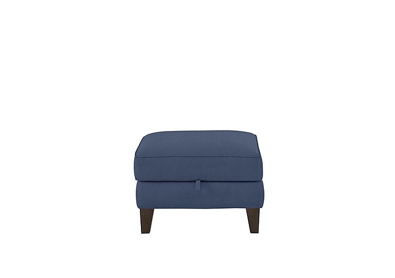 Brondby Fabric Storage Footstool - Blue