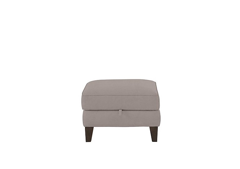 Brondby Fabric Storage Footstool - Silver