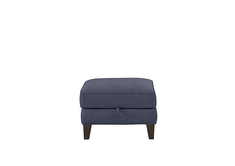 Brondby Fabric Storage Footstool - R23 Blue