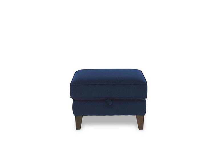 Brondby Fabric Storage Footstool - Navy