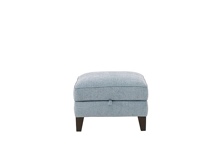 Brondby Fabric Storage Footstool - Baby Blue