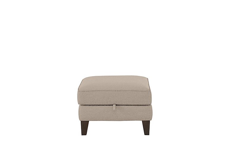 Brondby Fabric Storage Footstool - R28 Beige