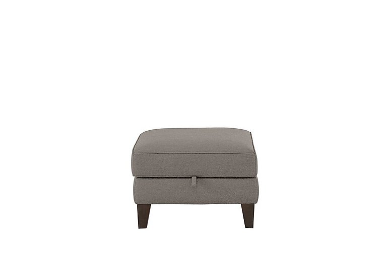 Brondby Fabric Storage Footstool - Charcoal Gray
