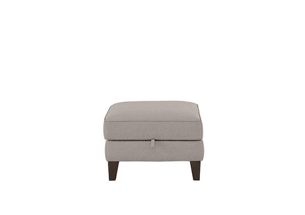 Brondby Fabric Storage Footstool  Wild Dove | Bed Sava