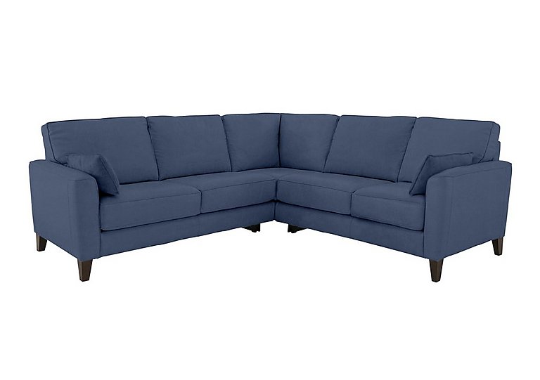 Brondby Large Fabric Corner Sofa - Blue