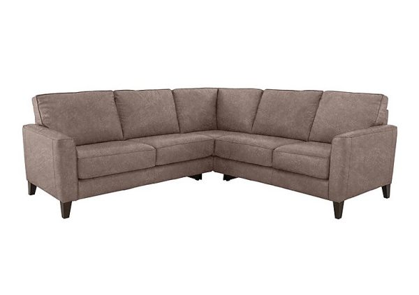 Brondby Large Fabric Corner Sofa  Mink | Bed Sava