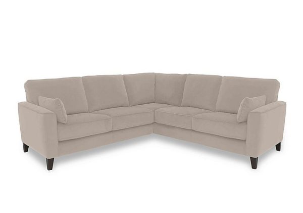 Brondby Large Fabric Corner Sofa  R32 Light Khaki | Bed Sava