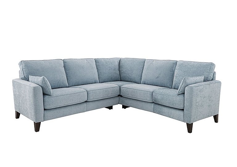 Brondby Large Fabric Corner Sofa - Baby Blue