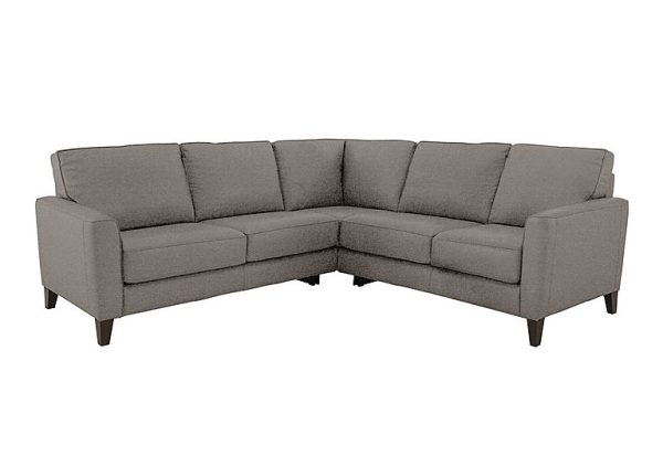 Brondby Large Fabric Corner Sofa  Charcoal Gray | Bed Sava