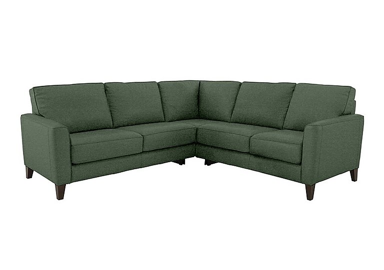 Brondby Large Fabric Corner Sofa - Moss Green