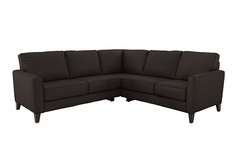 Brondby Large BV Leather Corner Sofa - Dark Chocolate