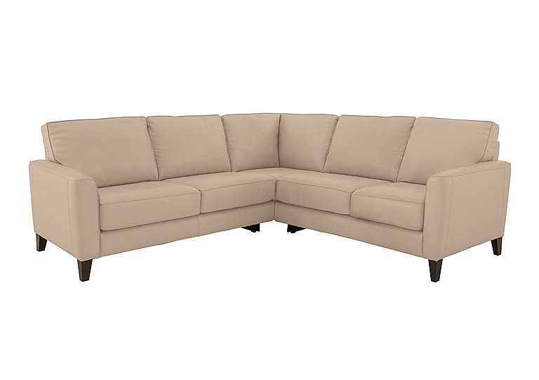 Brondby Large BV Leather Corner Sofa - BV Pebble