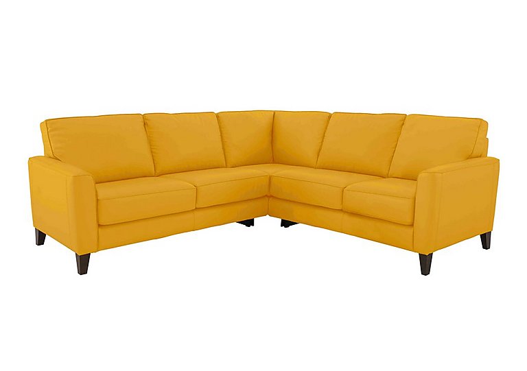 Brondby Large NC Leather Corner Sofa - Sunflower
