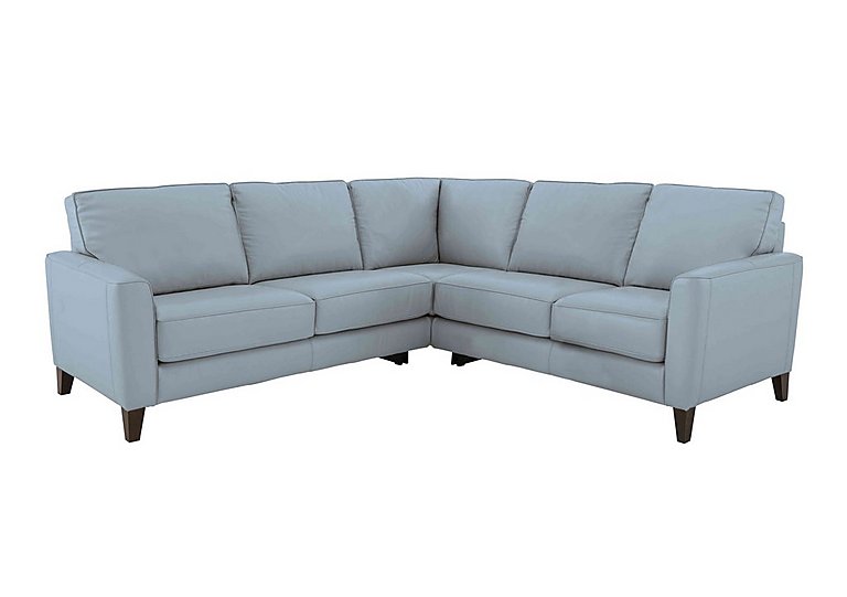 Brondby Large NC Leather Corner Sofa - Pearl Blue