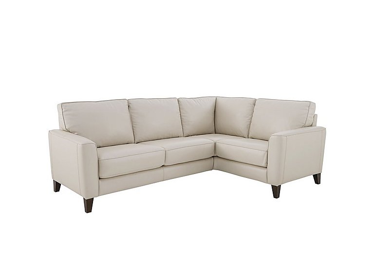 Brondby Small BV NC Leather Right Hand Facing Corner Sofa - Frost