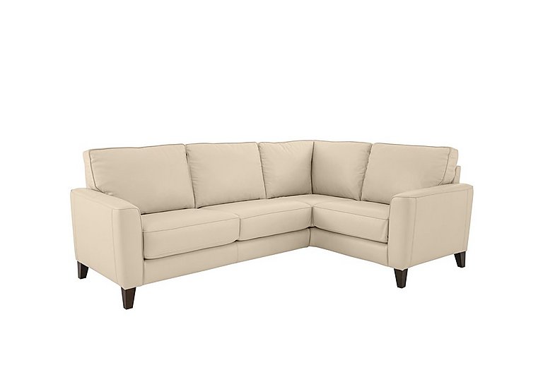 Brondby Small NC Leather Right Hand Facing Corner Sofa - NC Bisque