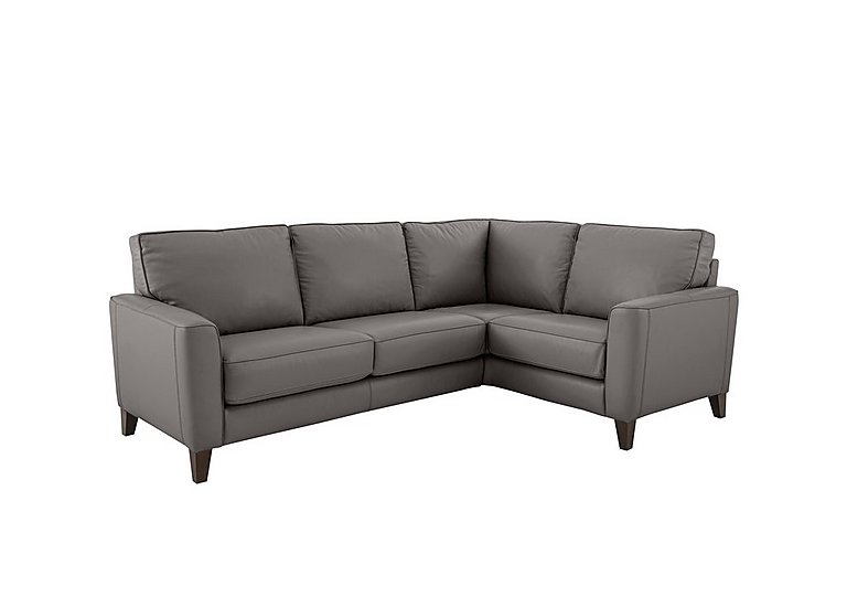 Brondby Small NC Leather Right Hand Facing Corner Sofa - NC Elephant