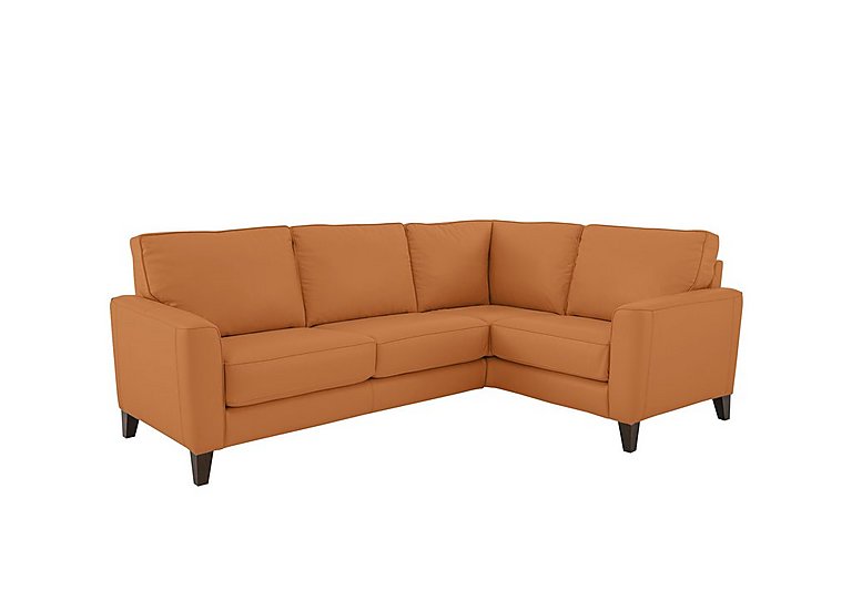 Brondby Small NC Leather Right Hand Facing Corner Sofa - NC Honey Yellow