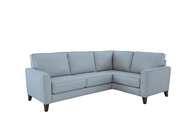Brondby Small NC Leather Right Hand Facing Corner Sofa - Pearl Blue