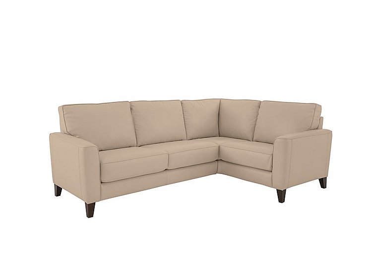 Brondby Small NC Leather Right Hand Facing Corner Sofa - NC Pebble