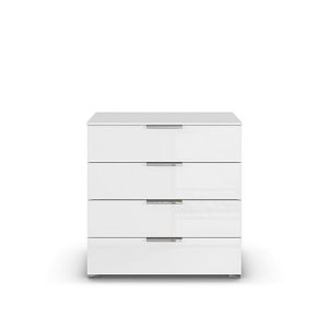Rauch  Cairns 4 Drawer Narrow Chest  White | Bed Sava