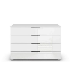 Rauch  Cairns 4 Drawer Wide Chest  White | Bed Sava