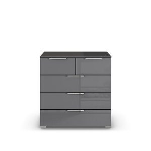 Rauch  Cairns 3+2 Drawer Chest  Graphite | Bed Sava