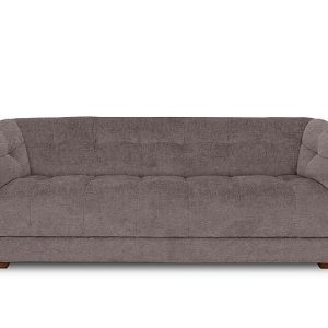 At The Helm  Cartier Fabric 4 Seater Sofa  Antler with Walnut Feet | Bed Sava
