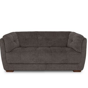 At The Helm  Cartier Fabric 2 Seater Sofa  Brindle with Walnut Feet | Bed Sava