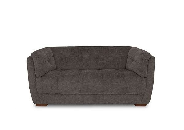 At The Helm  Cartier Fabric 2 Seater Sofa  Brindle with Walnut Feet | Bed Sava