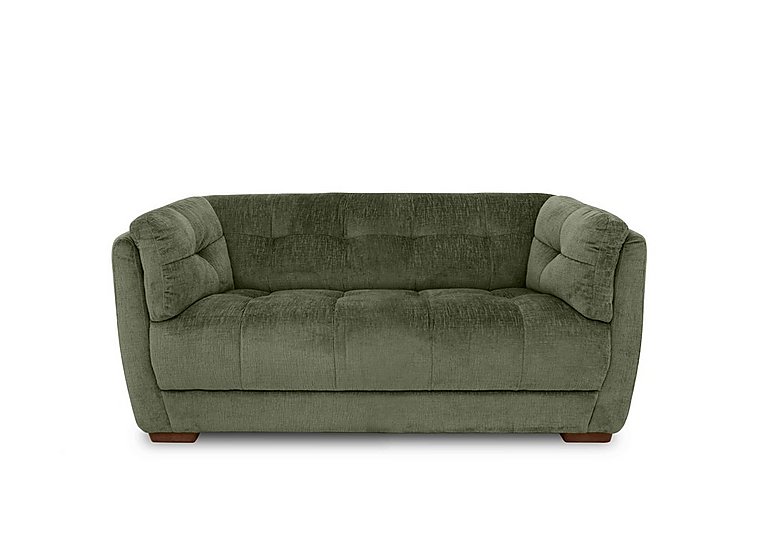 At The Helm - Cartier Fabric 2 Seater Sofa - Hunter Green with Walnut Feet