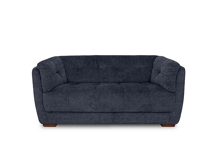 At The Helm - Cartier Fabric 2 Seater Sofa - Midnight with Walnut Feet